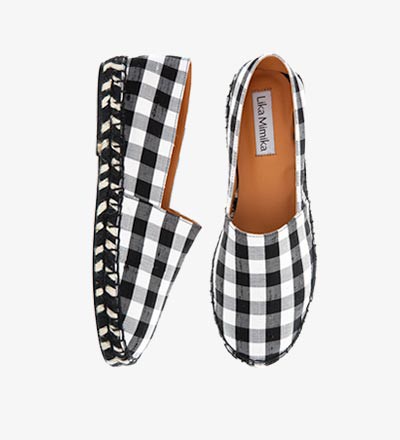 CHECKERED ZEBRA - Cotton Silk / Espadrilles