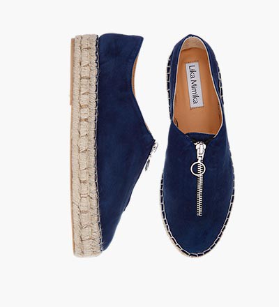 NAVY SUEDE - Zipper