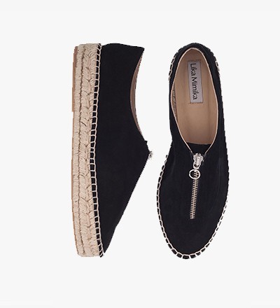 BLACK SUEDE - Zipper