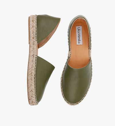 OLIVE - Calf Leather / Menorquinas