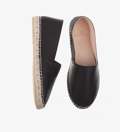 BLACK - Calf Leather / Espadrilles